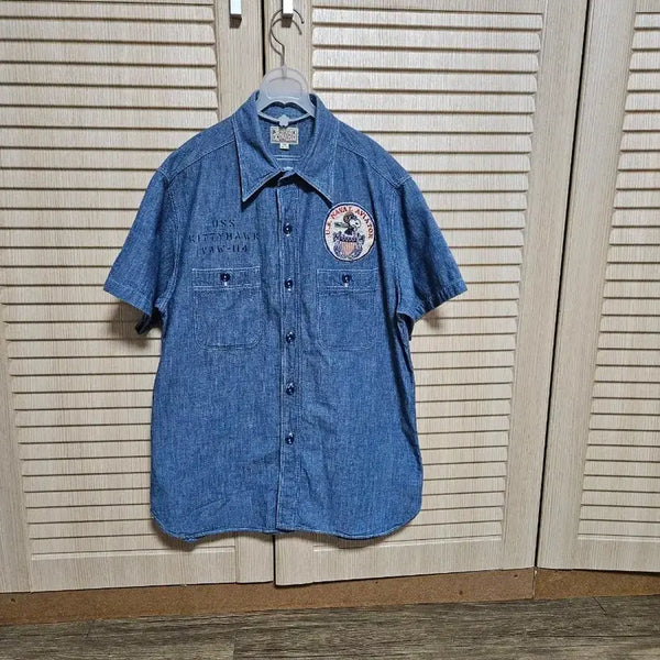 [BUNJANG] Buzz Rickson Denim Shirt Patch Detail / 버즈릭슨 데님 셔츠