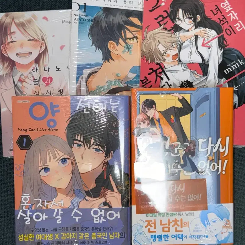 [BUNJANG] Various Shoujo Manga Bundle (Sealed) / 순정만화 / 양선배, 요리 군과 다시 만날 수 없어, 옆자리 녀석, 바닷바람, 하나노이