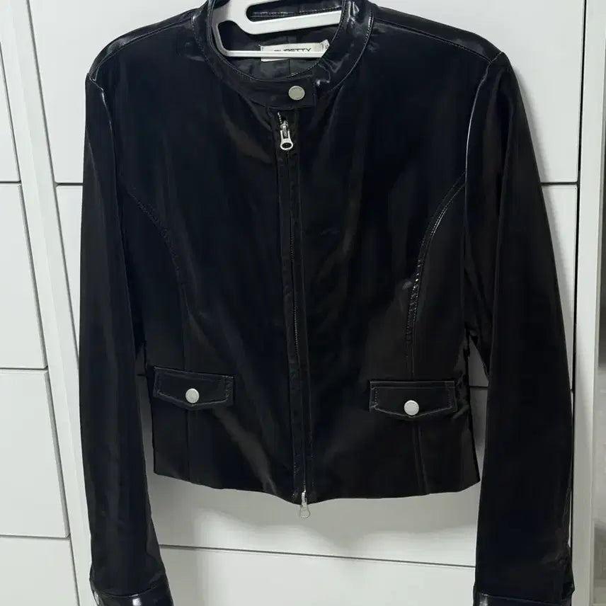 [BUNJANG] Curity Glossy Leather Jacket / 유광 레더 자켓/ 에나멜