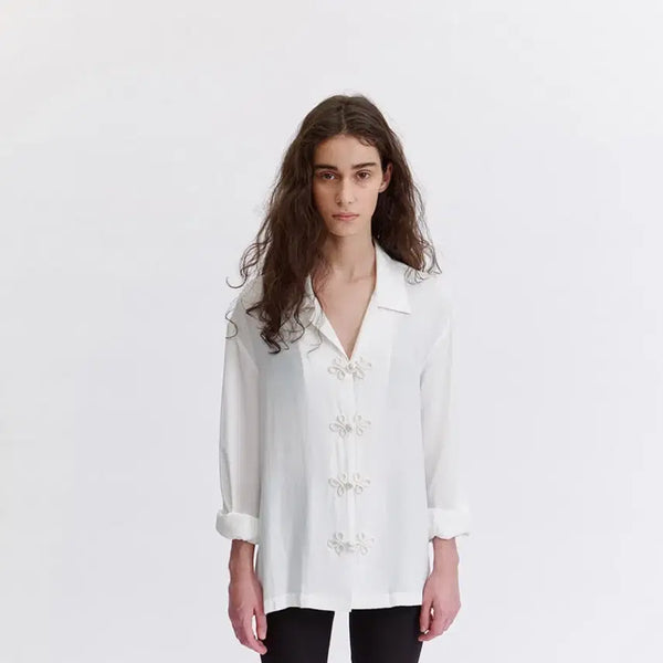 [BUNJANG] Mandarin Collar Shirt / Lo61 만다린 셔츠