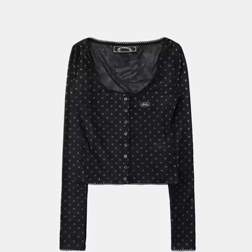 [BUNJANG] Dot Pattern Lace Detail Cardigan Size 55 / 가디건. 55