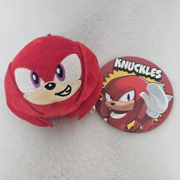 [BUNJANG] Sonic the Hedgehog Knuckles Face Plush & Can Badge Set / 소닉 더 헤지혹 너클즈 얼굴 인형 & 캔뱃지