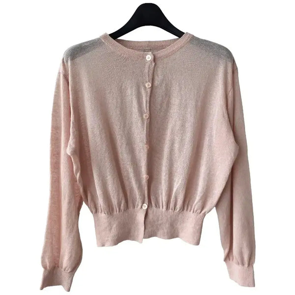[BUNJANG] Pink Knit Cardigan / F/연핑크 니트 가디건