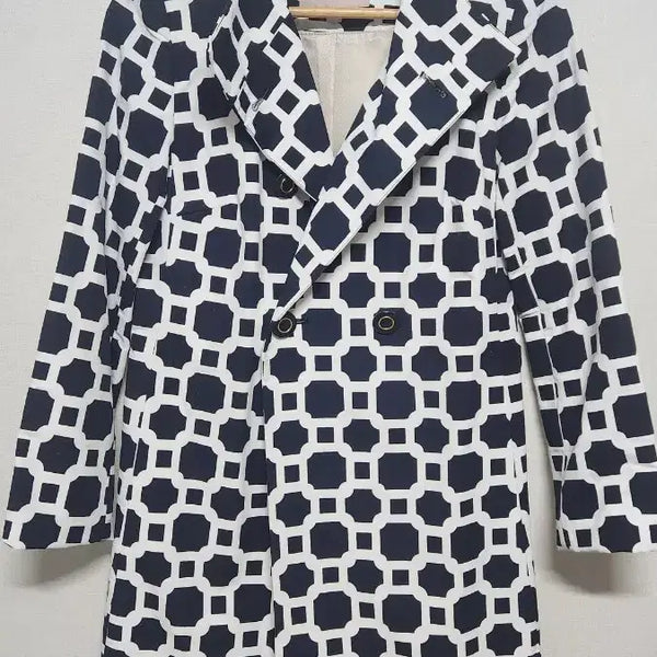[BUNJANG] Banana Republic Patterned Trench Coat Black / 바나나 리퍼블릭 패턴 트렌치코트 블랙