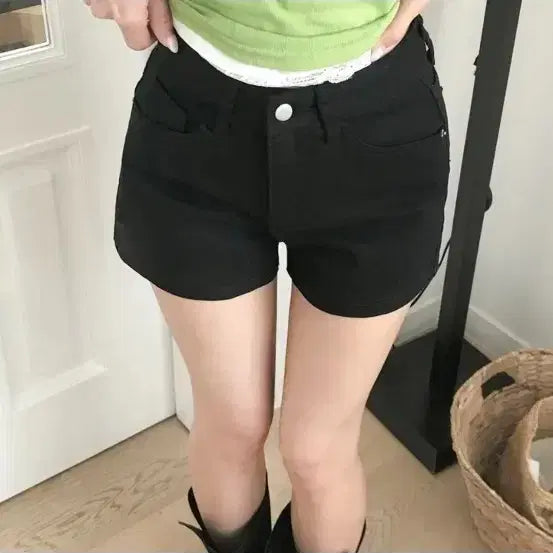 [BUNJANG] Slim Fit Spandex Denim Cotton Shorts / 슬림핏 스판 데님 코튼 숏 팬츠
