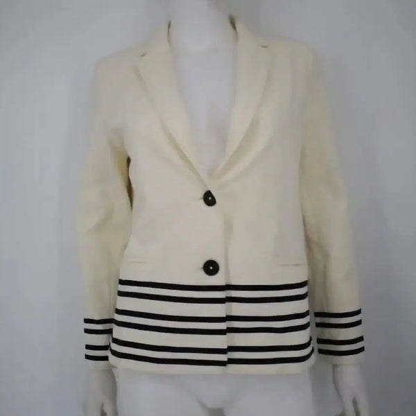[BUNJANG] J.Crew Navy Stripe Cotton Blazer XS / J.CREW 자켓