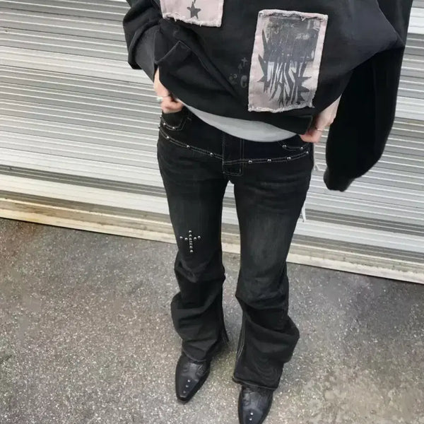 [BUNJANG] River News Silver Cross Bootcut Pants / 리버뉴스 실버크로스 부츠컷 팬츠