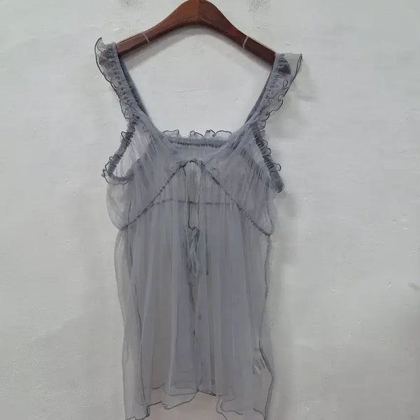 [BUNJANG] RETRO GIRL Frill Sleeveless Top / RETRO GIRL 프릴 민소매 탑