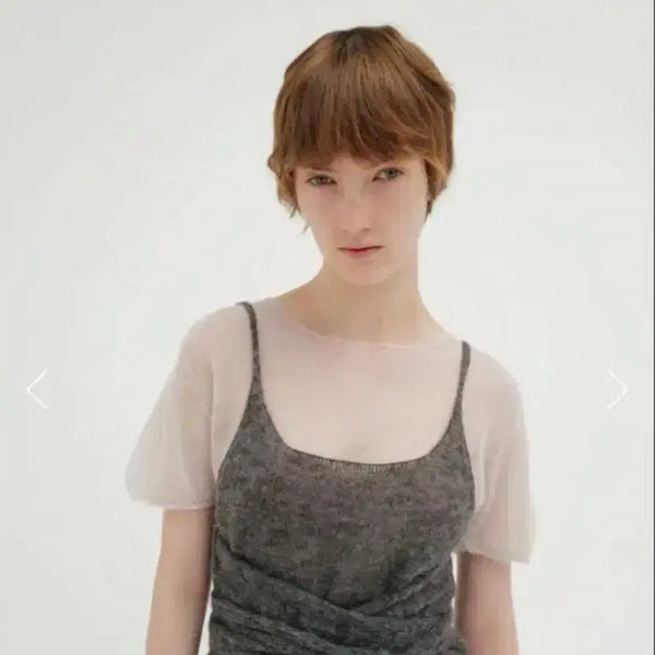 [BUNJANG] MONOHA Short Sleeve Top + Knit Bustier Set / 모노하 반팔+ 니트 뷔스티에 세트