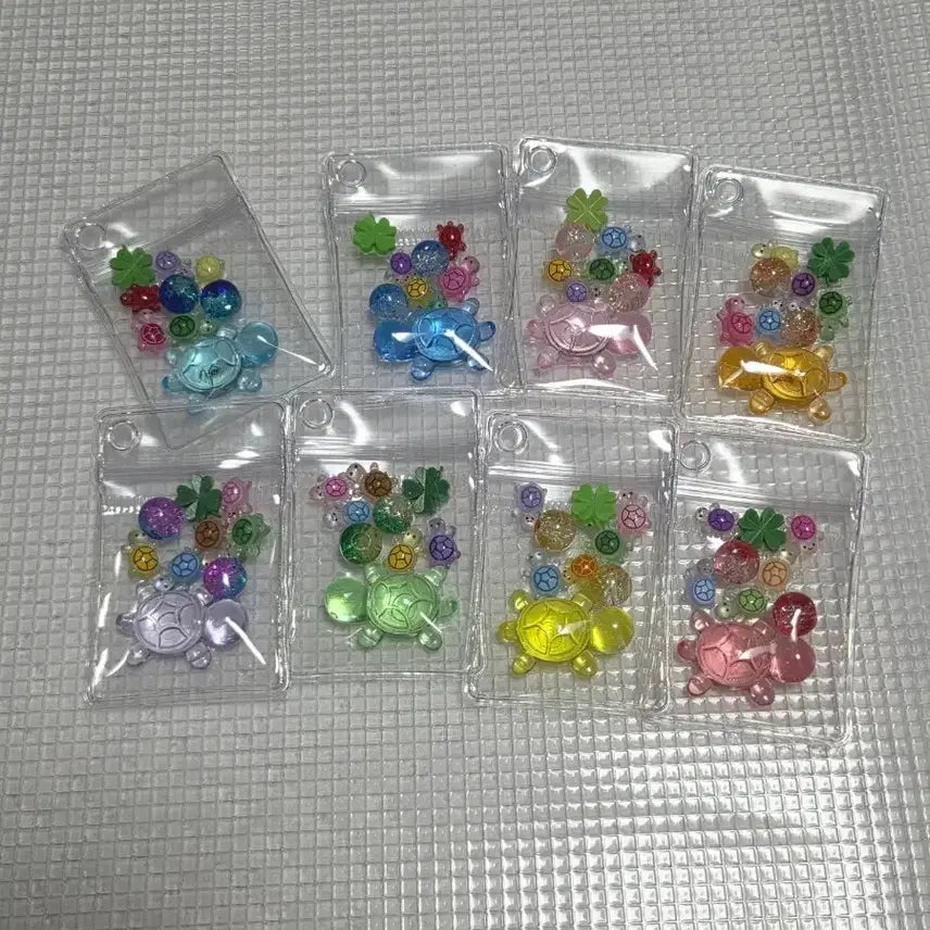 [BUNJANG] Transparent Turtle Zipper Bag Keyring / 투명 거북이 지퍼백 키링 (금거북이 증정) (5+1이벤트)