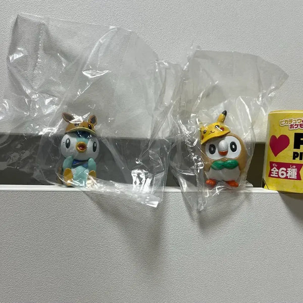 [BUNJANG] Pokemon Gacha Figures Set (Piplup, Rowlet) - 2 Species Bundle / 포켓몬스터 (팽도리,나몰빼미) 가챠 피규어 굿즈 2종 일괄