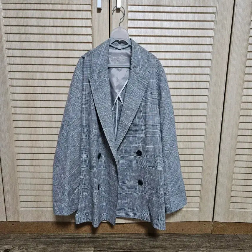 [BUNJANG] STEFANEL Double Breasted Checkered Jacket / 이탈리아 패션 브랜드STEFANEL 더블 자켓