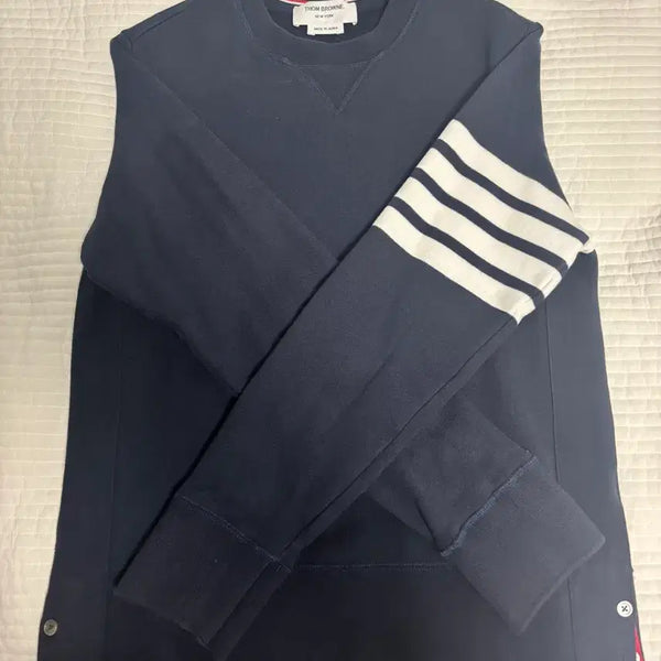[BUNJANG] Thom Browne Crewneck Sweatshirt Navy Size 2 / [상태 최상] 톰브라운 맨투맨 네이비 2사이즈