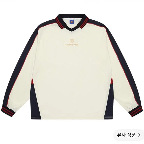 [BUNJANG] FC Barcelona Heritage Long Sleeve Jersey - Ivory / FC 바르셀로나 헤리티지 롱슬리브 저지 아이보리