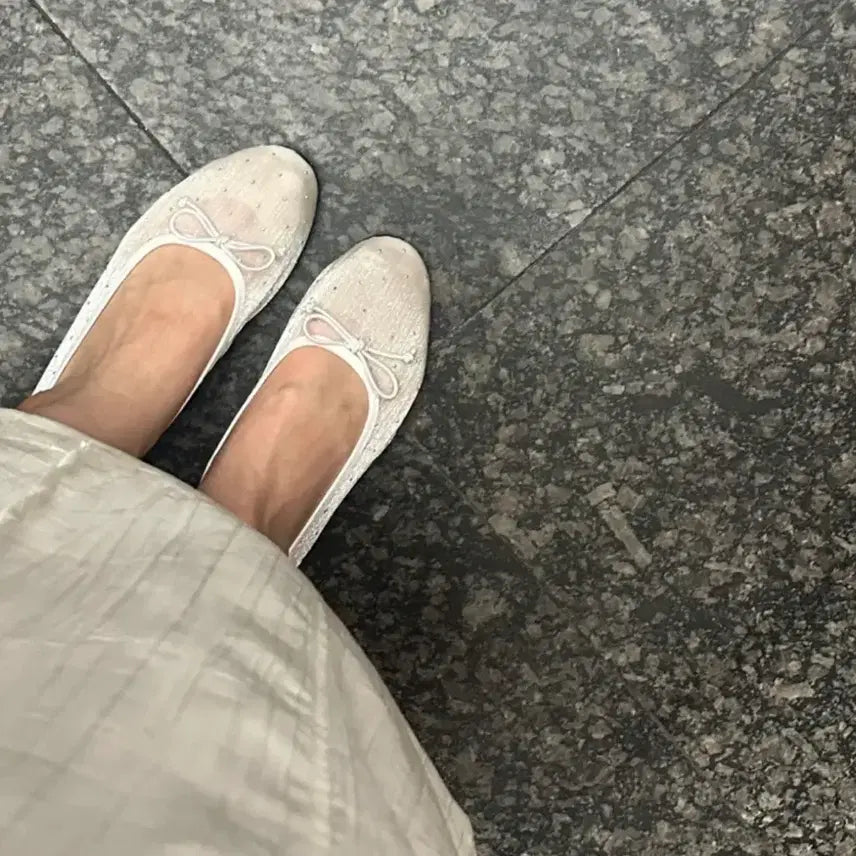 [BUNJANG] Sappun Mesh Flat Shoes White 245 / 사뿐 메쉬 플랫슈즈 245