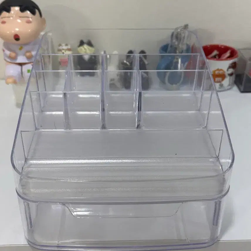 [BUNJANG] Clear Compartmentalized Organizer Box / 투명 수납함 칸칸이 정리함