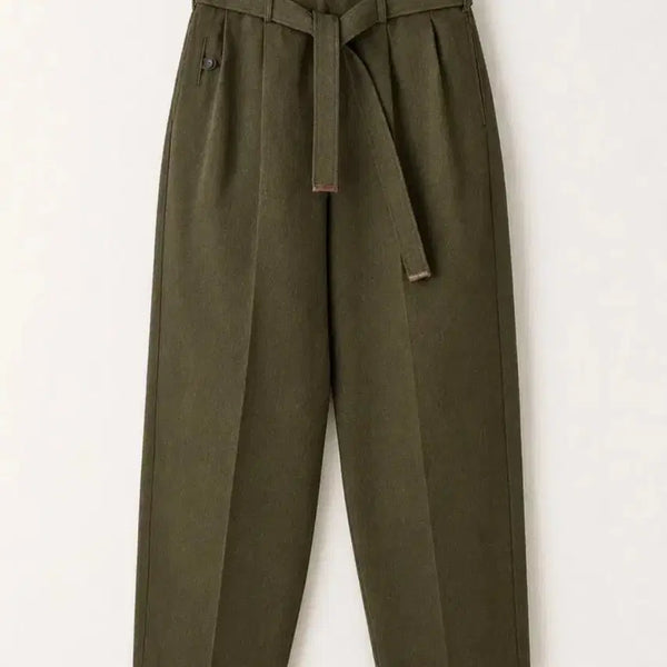 [BUNJANG] Recto Belted Pants Khaki L / 렉토 벨티트 팬츠 카키 L