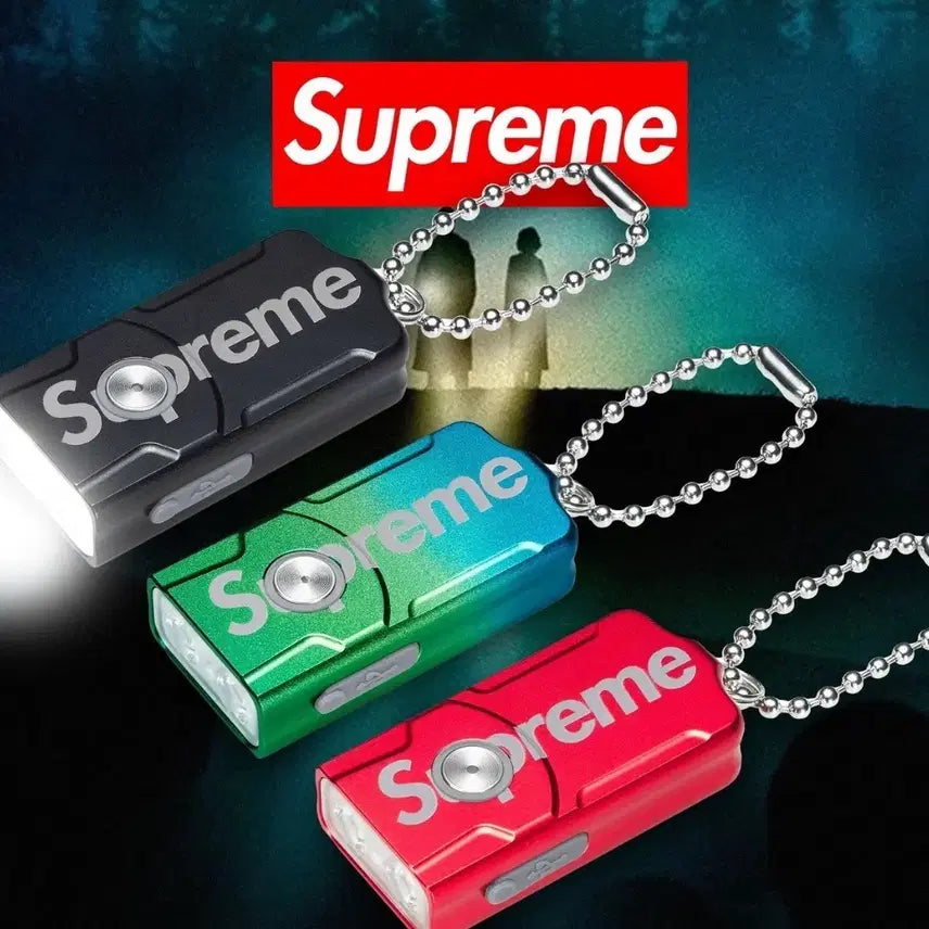 [BUNJANG] Supreme x Fenix E03R Flashlight Keychain Multicolor / 슈프림 x 페닉스 플래쉬라이트 키체인 멀티컬러