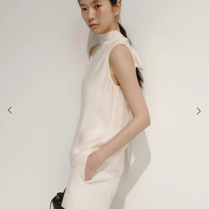 [BUNJANG] Sie Sienne Tie Blouse Shell Cream S / 시에 sie 센느 백 타이 블라우스 쉘 크림 s
