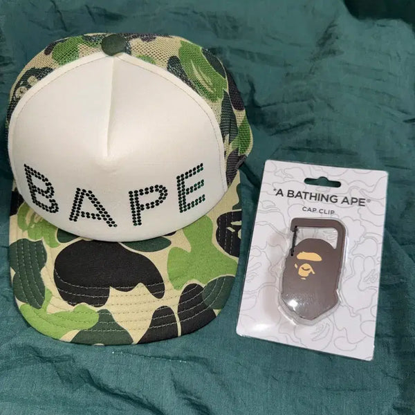 [BUNJANG] A Bathing Ape ABC Camo Crystal Mesh Cap (Green) / 베이프 abc 카모 크리스탈 매쉬 캡 모자 (그린) 판매