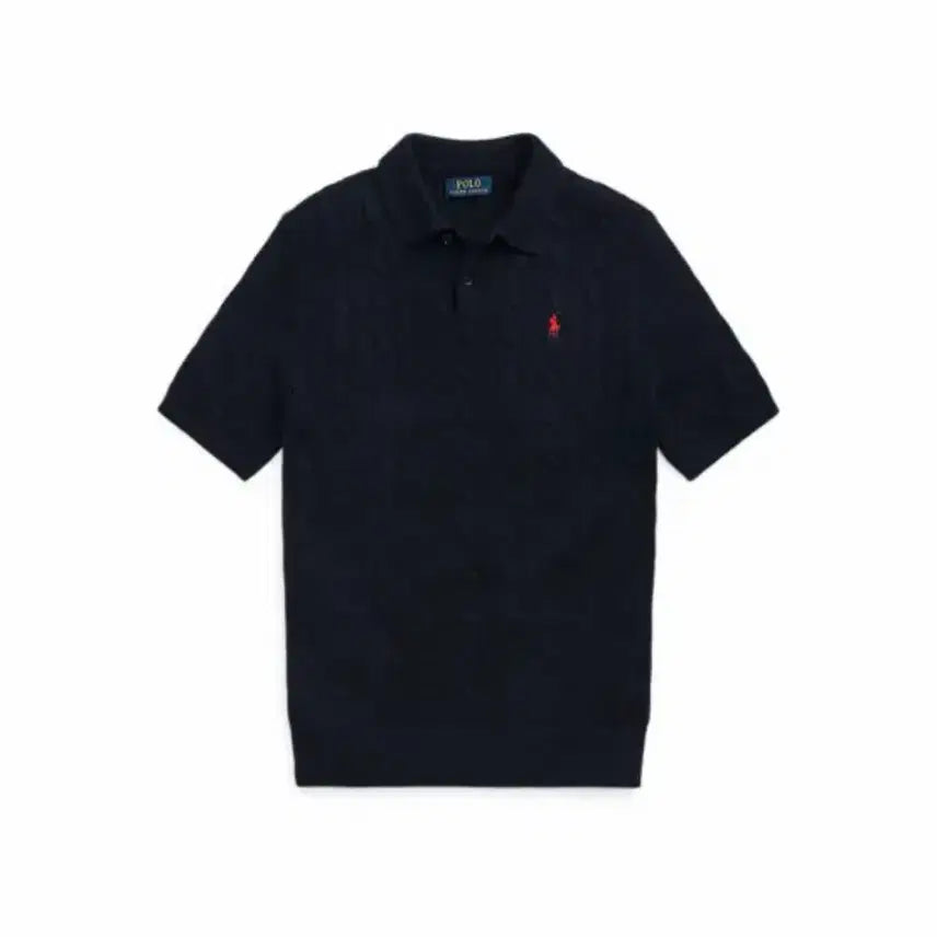[BUNJANG] Polo Cable Knit Short Sleeve Navy XL / 폴로/ 케이블 니트 반팔 네이비/ XL