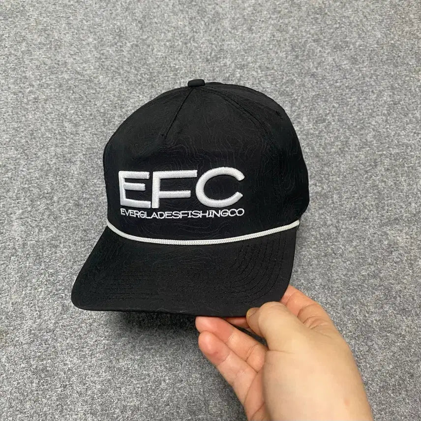 [BUNJANG] EFC Black Cap Outdoor Snapback Hat / 아웃도어 낚시 전문 브랜드 EFC 블랙 캡 야외 스냅백 모자