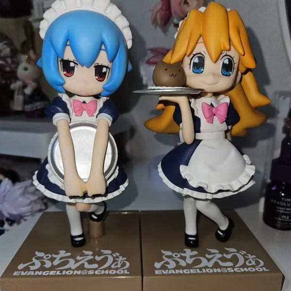 [BUNJANG] Puchi-Eva Maid Figure Asuka & Rei Bundle / 에반게리온 푸치에바 메이드 피규어 아스카 레이