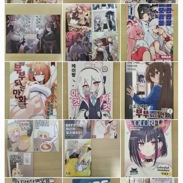[BUNJANG] Blue Archive Doujinshi Collection (33 Volumes) / 블루아카이브 회지 33권 판매