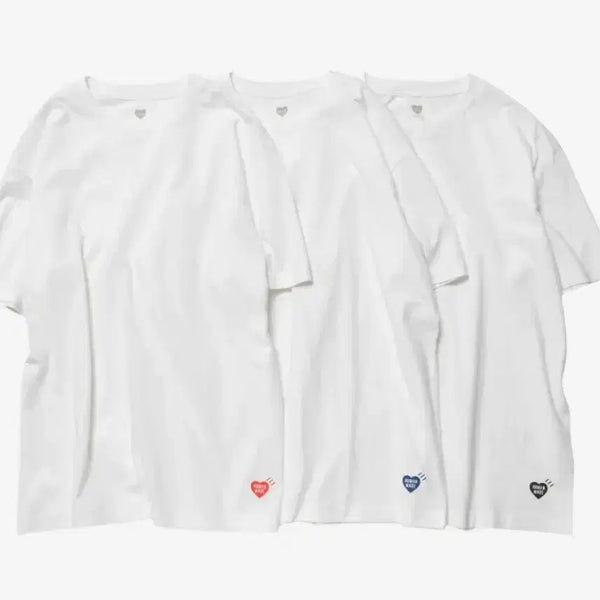 [BUNJANG] Human Made Basic T-Shirt 3 Pack / 휴먼 메이드 기본 반팔티셔츠 화이트 3팩 M, L, XL