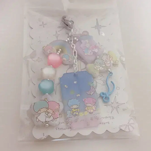 [BUNJANG] Kiki & Lala Beaded Keychain / 키키라라 키링 광변비즈