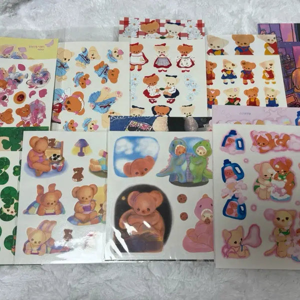 [BUNJANG] Yulbamgom Sticker 9 Types Set / 율밤곰 스티커 9종 세트1