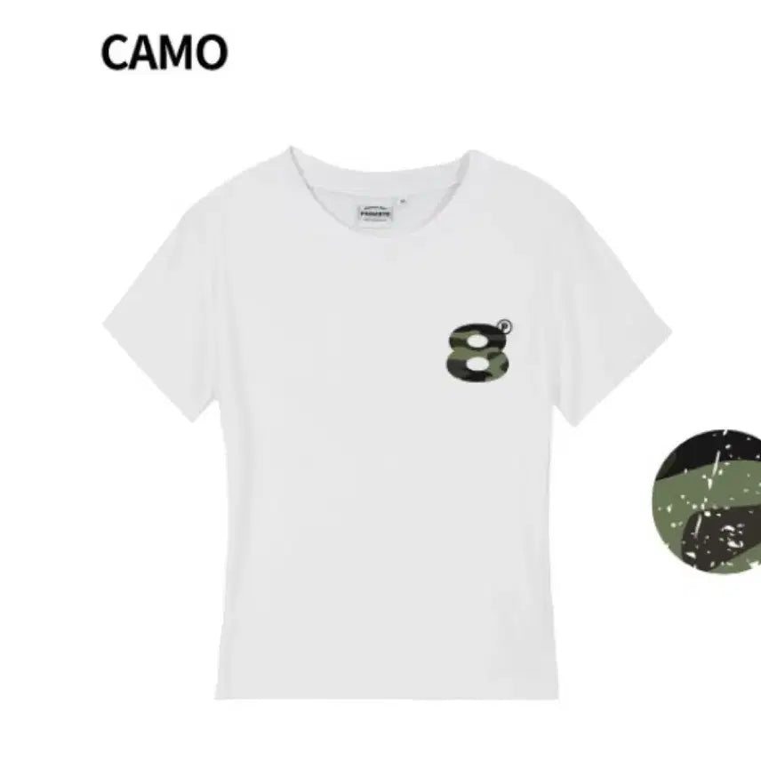 [BUNJANG] Prime Eight Camo Short Sleeve T-Shirt M / 프라임에이트 카모 반팔 티셔츠 M