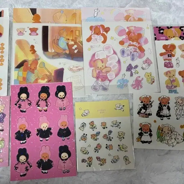 [BUNJANG] Yulbamgom Character Sticker 9-Piece Set / 율밤곰 스티커 9종 세트4