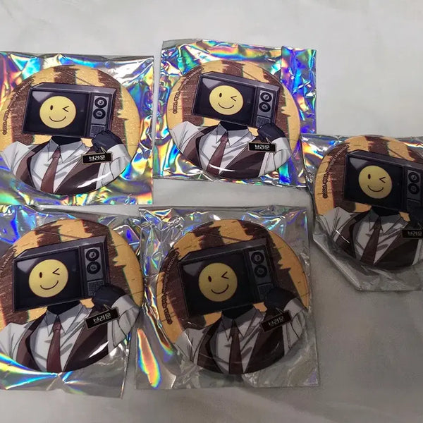 [BUNJANG] Kaisan Rush Brown Can Badge Bundle Set / 괴담출근 팝업 브라운 캔뱃지 LD 5개 일괄