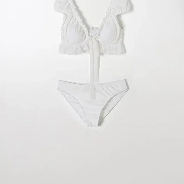 [BUNJANG] Lebane Liz Lace Bikini White / 르베인 lebane 리즈 레이스 비키니 화이트(실사포함)