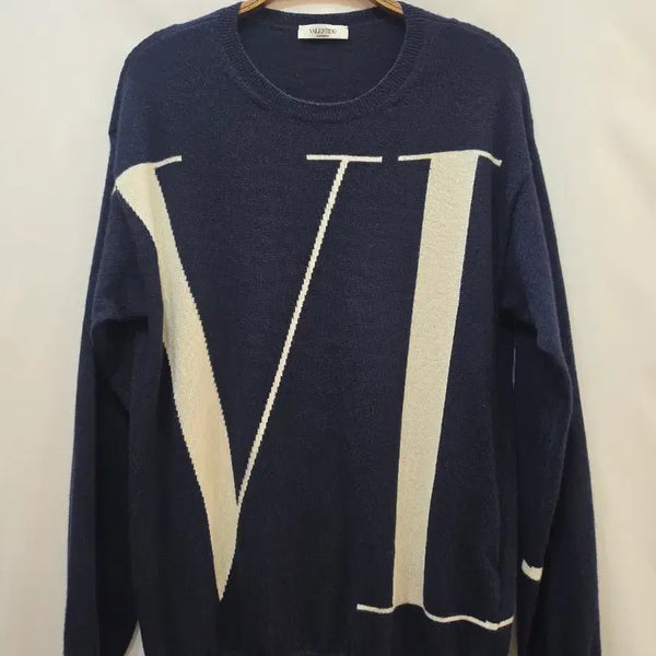 [BUNJANG] Valentino Cashmere Blend Big Logo Knit / (정품)발렌티노 캐시미어 혼방 빅로고 니트