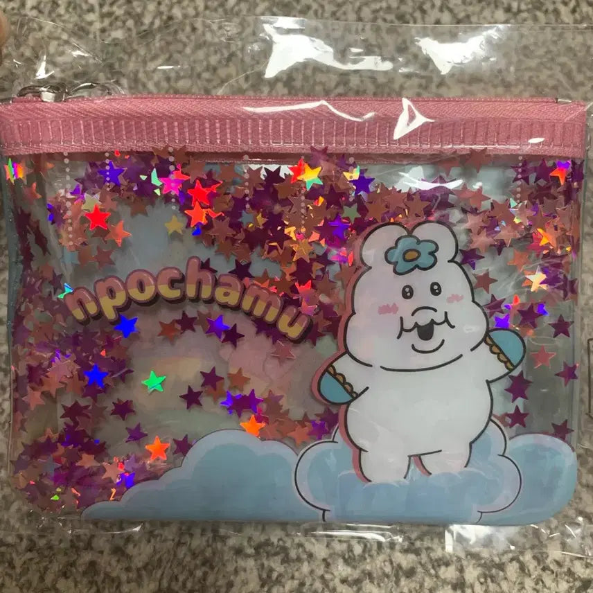 [BUNJANG] Banzukitotti Onpochamu Sequin Pouch / 일본 정품 빤쮸토끼 음뽀챠무 음뽀차무 스팽글 반짝이 파우치 (새상품)