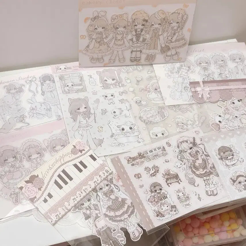 [BUNJANG] FANCY ATELIER Miryoko Sticker Bundle Set / 팬시아뜰리에 미료코님 스티커 일괄