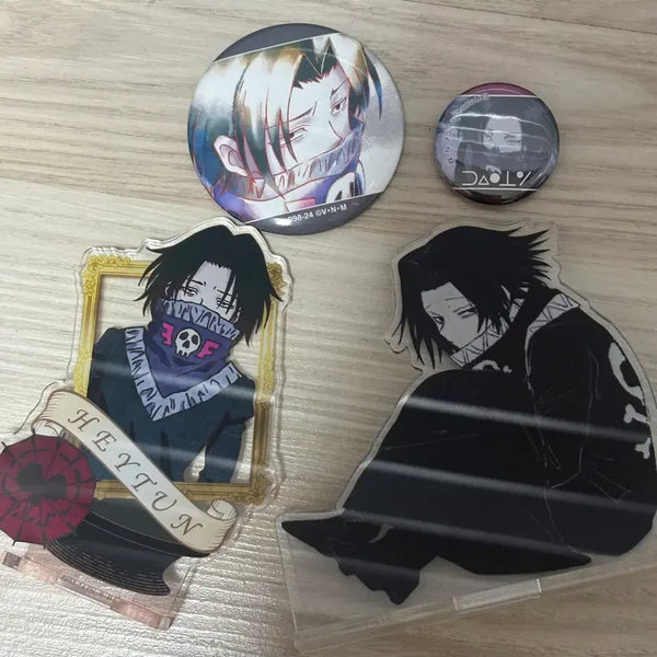 [BUNJANG] Hunter x Hunter Feitan Acrylic Stand & Badge Bundle / 헌터헌터 페이탄 아크릴+뱃지 일괄