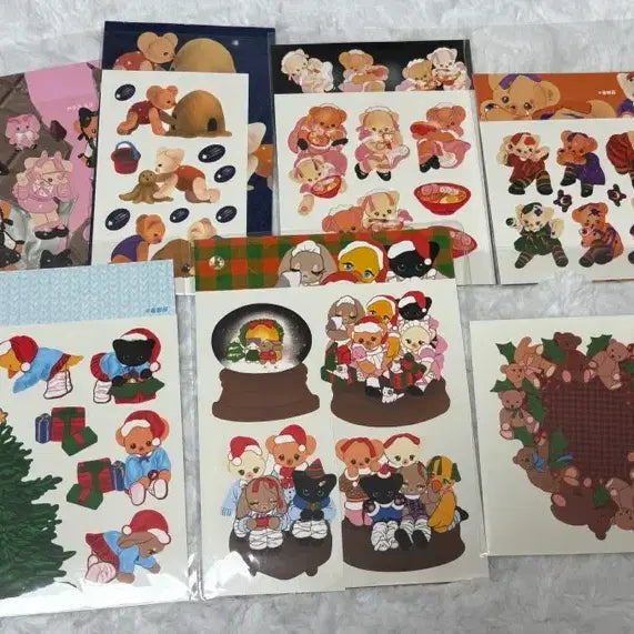 [BUNJANG] Yoolbam Bear Sticker 11 Set / 율밤곰 스티커 11종 세트 8