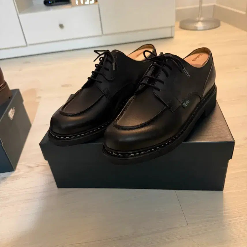 [BUNJANG] Paraboot Chambord Black Leather Shoes / 파라부트 샴보드 블랙 270