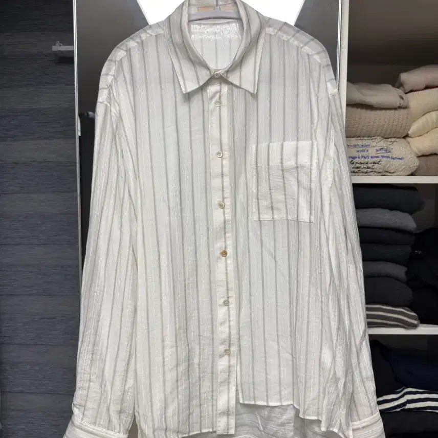 [BUNJANG] mmic SWAY SHIRT (WHITE) L / [새상품] mmic 엠엠아이씨 SWAY SHIRT (WHITE) L