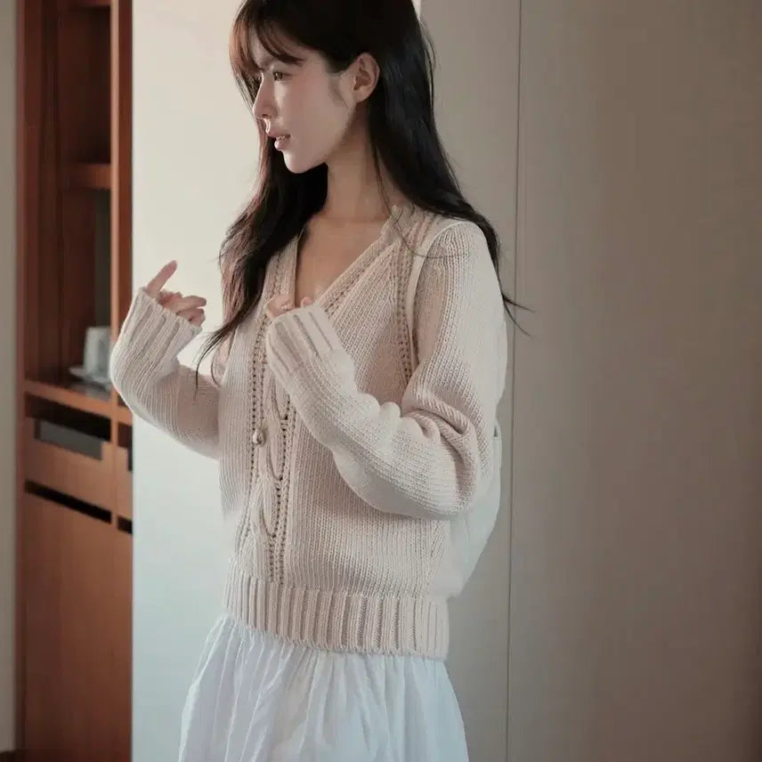 [BUNJANG] Miel Ches Knit Pink / miel 미엘체스니트