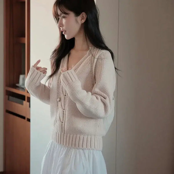 [BUNJANG] Miel Ches Knit Pink / miel 미엘체스니트