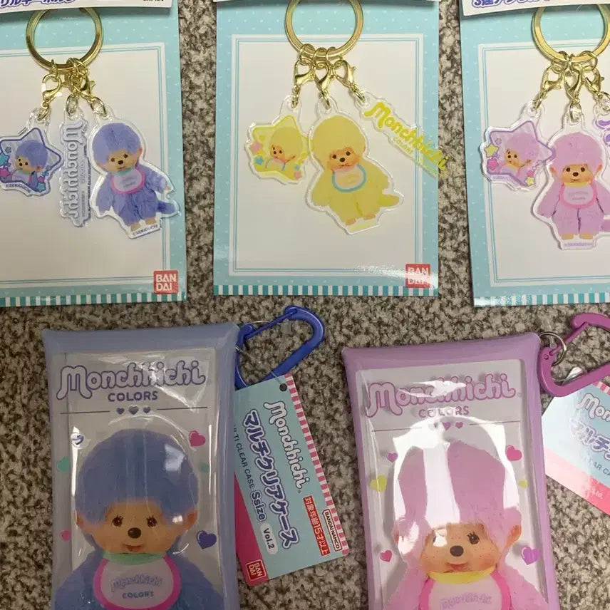 [BUNJANG] Monchhichi Acrylic Keychain / Multi Case / Transparent Pouch / 일본 정품 몬치치 아크릴 키링 / 멀티 케이스 / 투명지갑 (새상품)