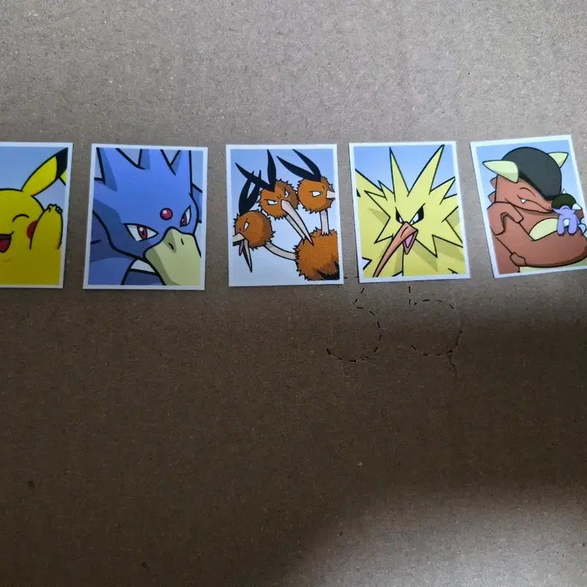 [BUNJANG] Pokemon Pikachu Photo Sticker Set (5 Types) / 포켓몬 피카츄 증명사진 스티커 5종 세트