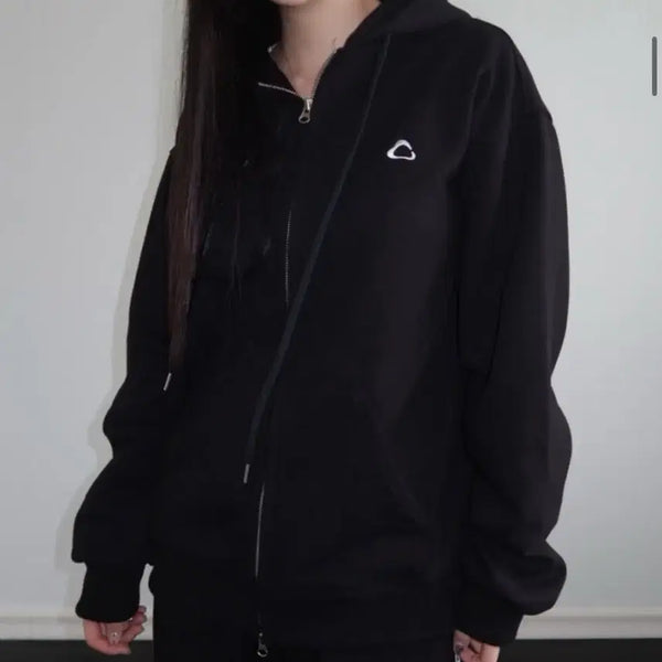 [BUNJANG] U Project Black Hood Zip-up Size 2 / 유프로젝트 후드집업 블랙 2사이즈