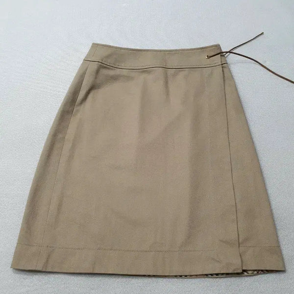[BUNJANG] Burberry Beige Wrap Skirt / 버버리 베이지색 랩 스커트 허리24~25
