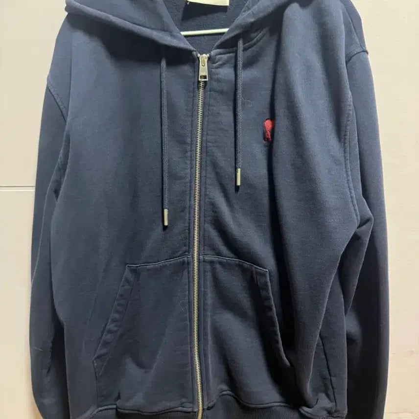 [BUNJANG] AMI Paris Navy Hoodie Zip-Up M / 아미 후드집업 네이비 m 판매합니다