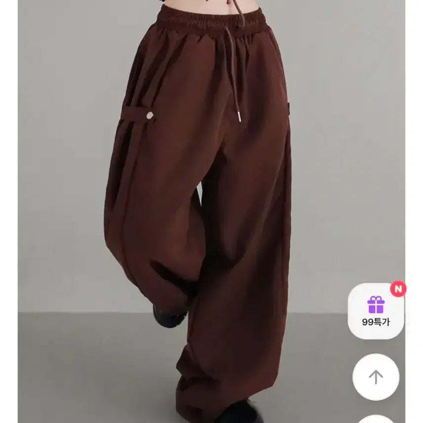 [BUNJANG] Hiritt Wide-Leg Pants with Side Snap String Balloon Cut / 에이블리 히릿 힙통와이드 비조 사이드 스냅 스트링 벌룬 절개라인 롱팬츠 6color